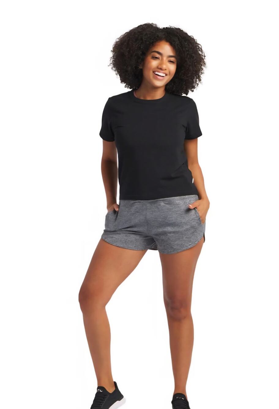 Feat Women's Heather Grey Flow Tech Roam Short NWT Size M